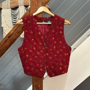vintage liz sport petite quilted vest